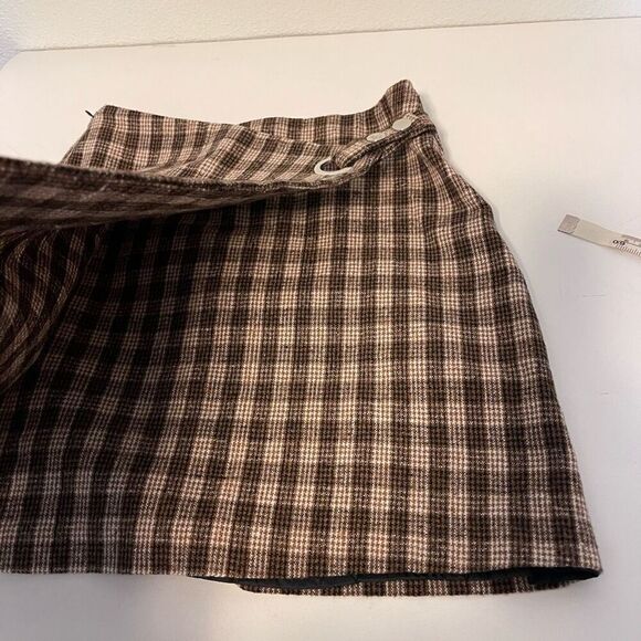 Harper Plaid Brown Mini Skirt Size XS - Picture 6 of 11
